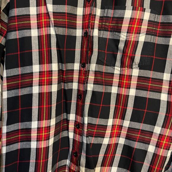 Lizwear Plaid Button Up Shirt Women's Medium Multicolor Western Casual Top Work - Picture 10 of 11